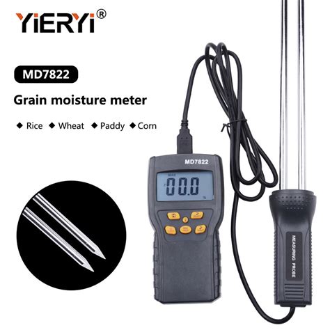 digital medidor de umidade de grãos tester md7822|Medidor De Umidade De Grãos Md7822 Umidade Tester Contai.